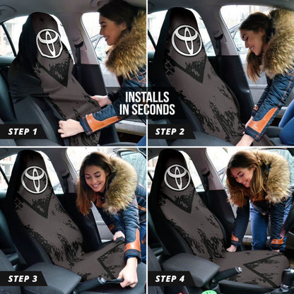 Black And Grey Toyota Amazing Style Car Seat Covers Custom
