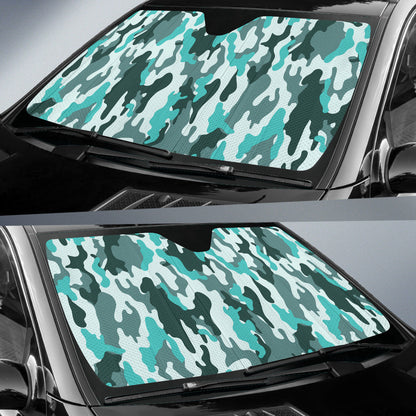 Turquoise Camouflage Car Windshield Camo Auto Sun Shades