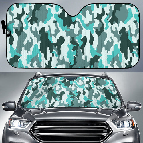 Turquoise Camouflage Car Windshield Camo Auto Sun Shades