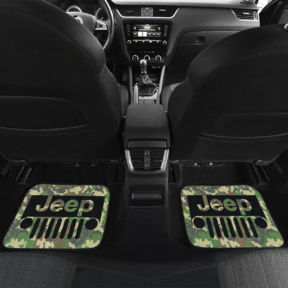 Jeep Grill Woodland Camo Car Floor Mats