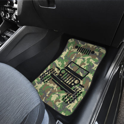 Jeep Grill Woodland Camo Car Floor Mats