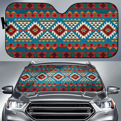 Colorful Boho Chic Bohemian Aztec Car Auto Sun Shades