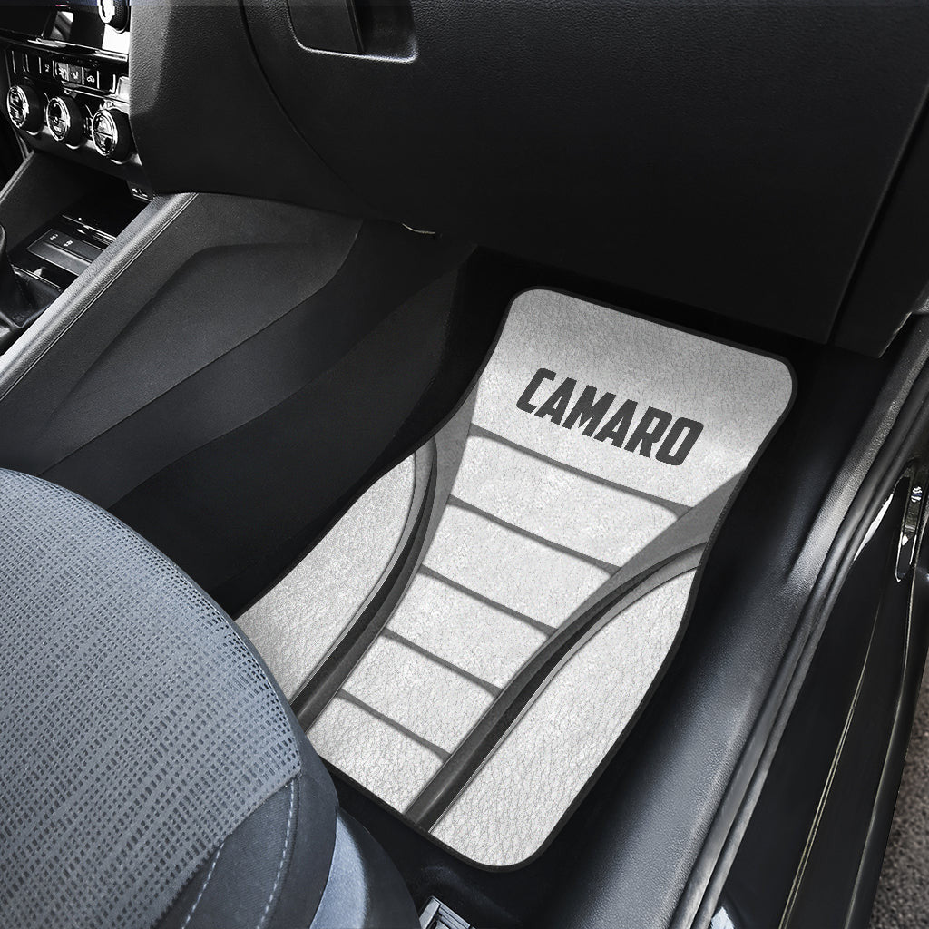 Camaro White Car Floor Mats