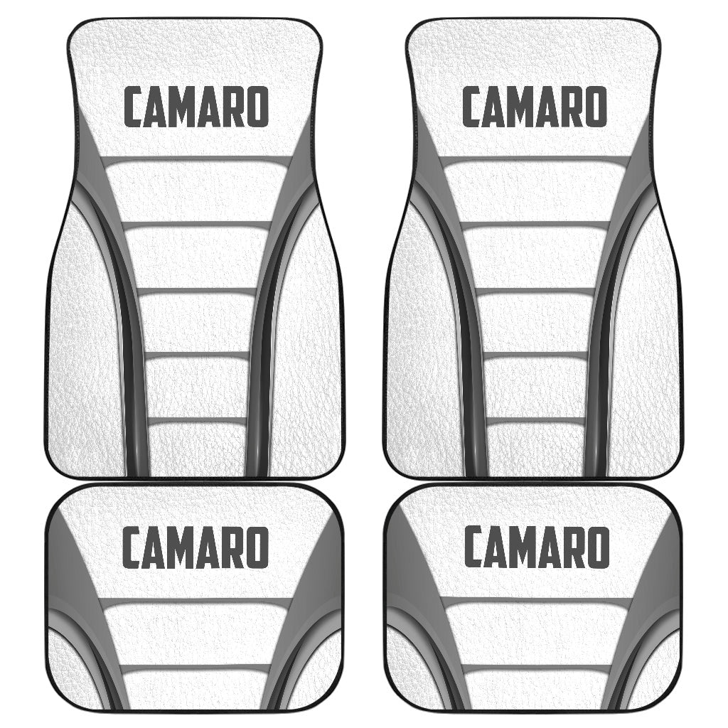 Camaro White Car Floor Mats