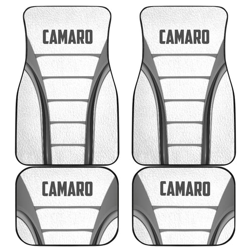 Camaro White Car Floor Mats