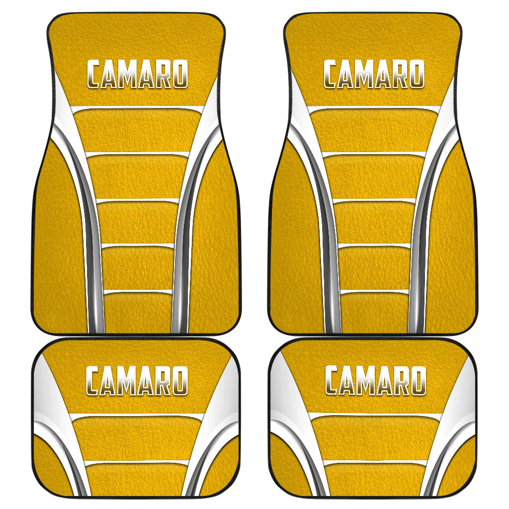 Camaro Yellow Style Car Floor Mats