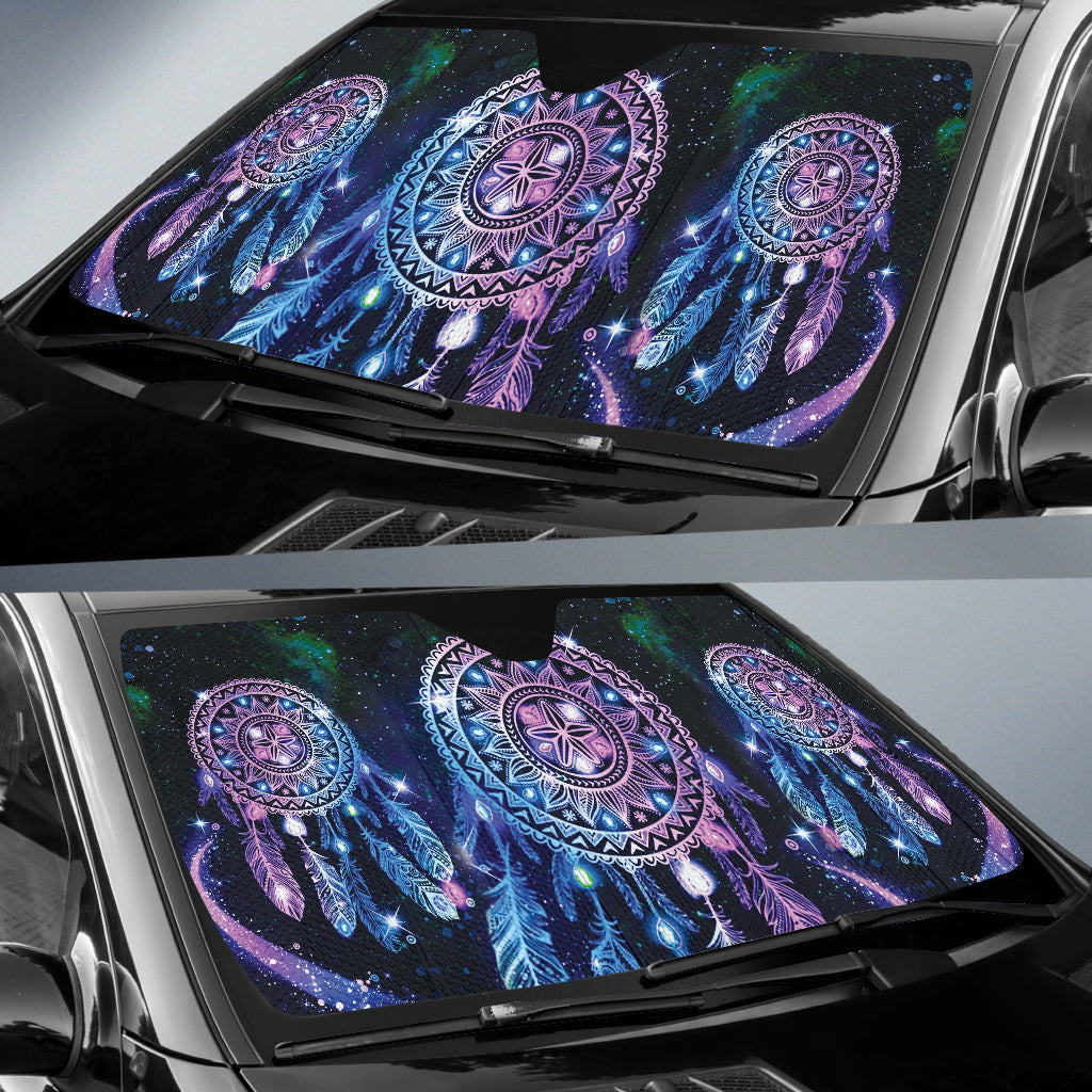Print Dreamcatcher Boho Galaxy Light Universal Car Auto Sun Shades