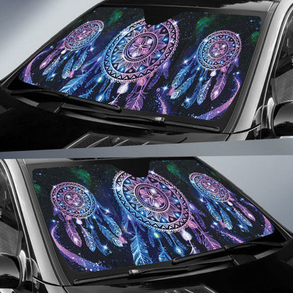 Print Dreamcatcher Boho Galaxy Light Universal Car Auto Sun Shades