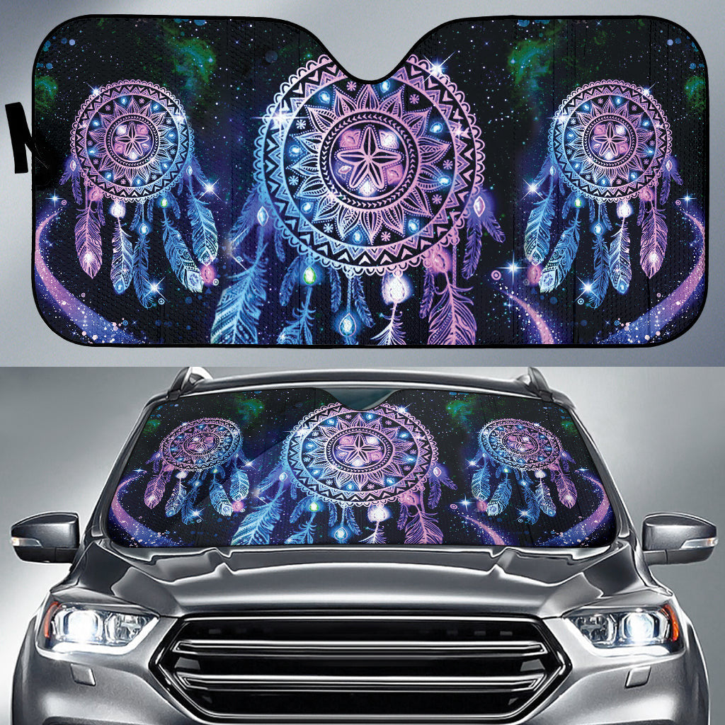 Print Dreamcatcher Boho Galaxy Light Universal Car Auto Sun Shades