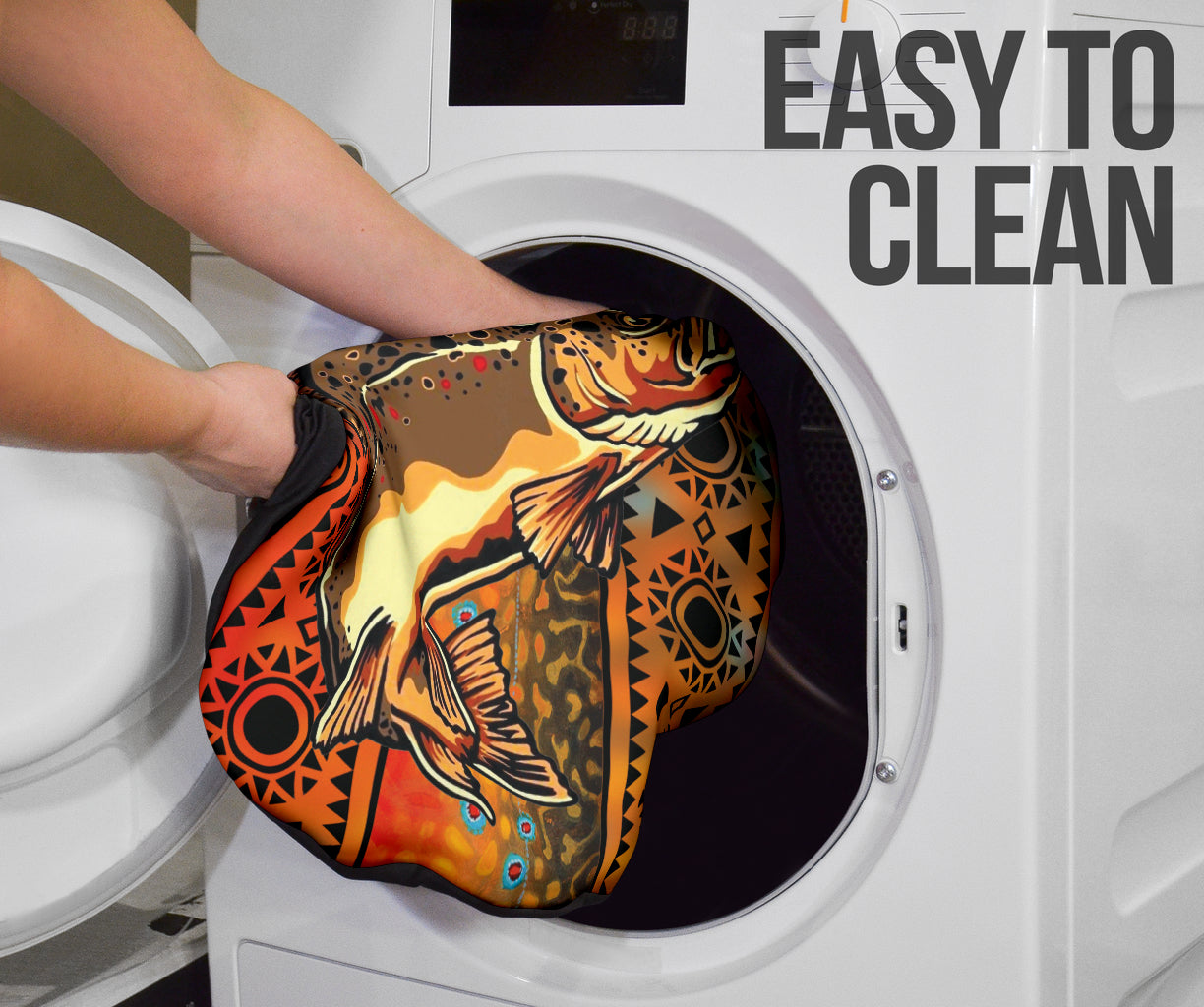 Trout Fish Brown Printing Car Seat Covers