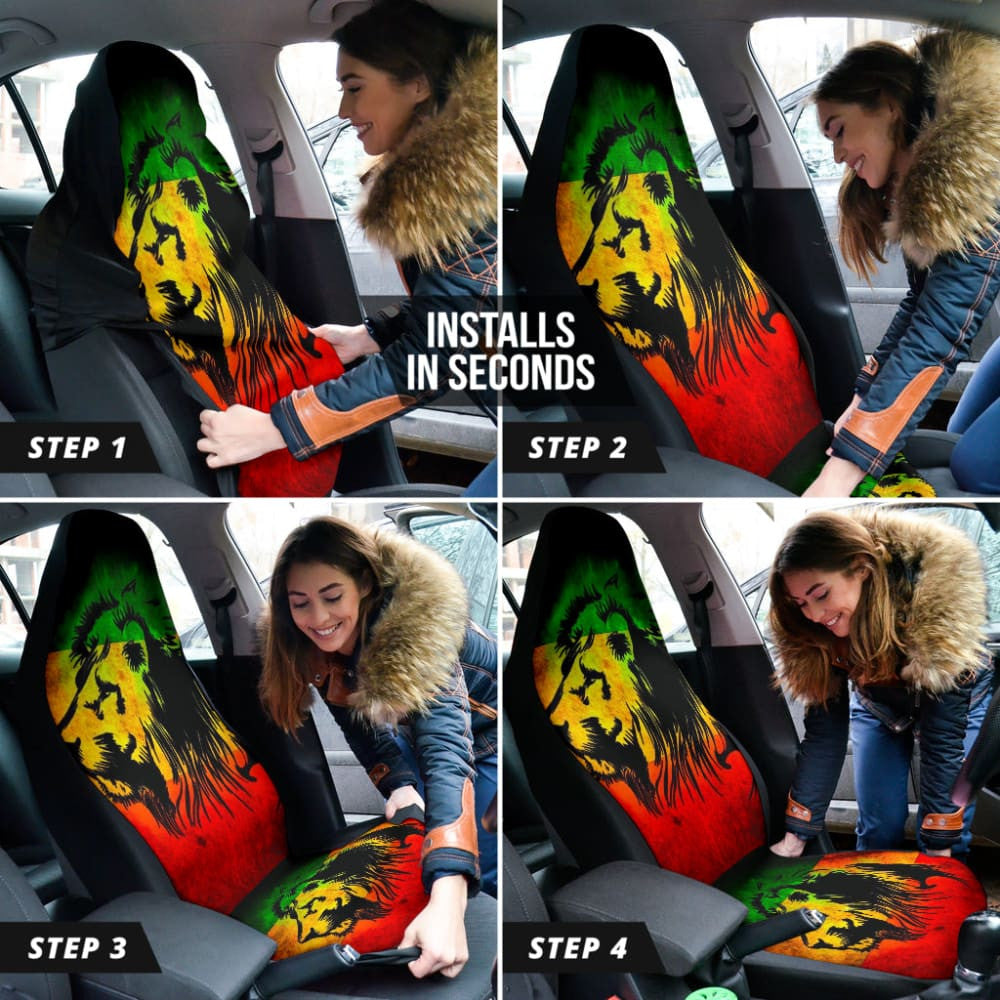 Amazing Gift Ideas Reggae Rasta Lion Car Seat Covers Custom