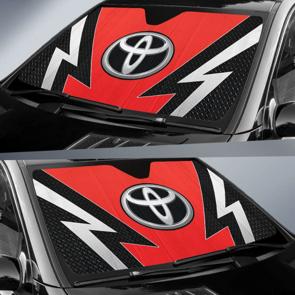 Red And Black Toyota Amazing Style Car Auto Sun Shades Custom