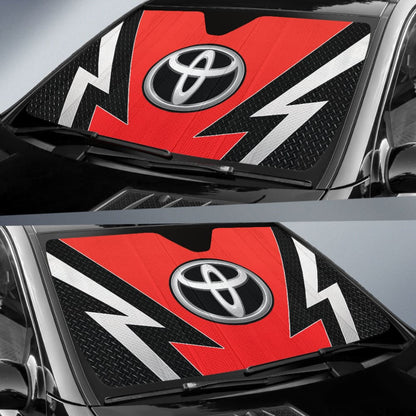 Red And Black Toyota Amazing Style Car Auto Sun Shades Custom