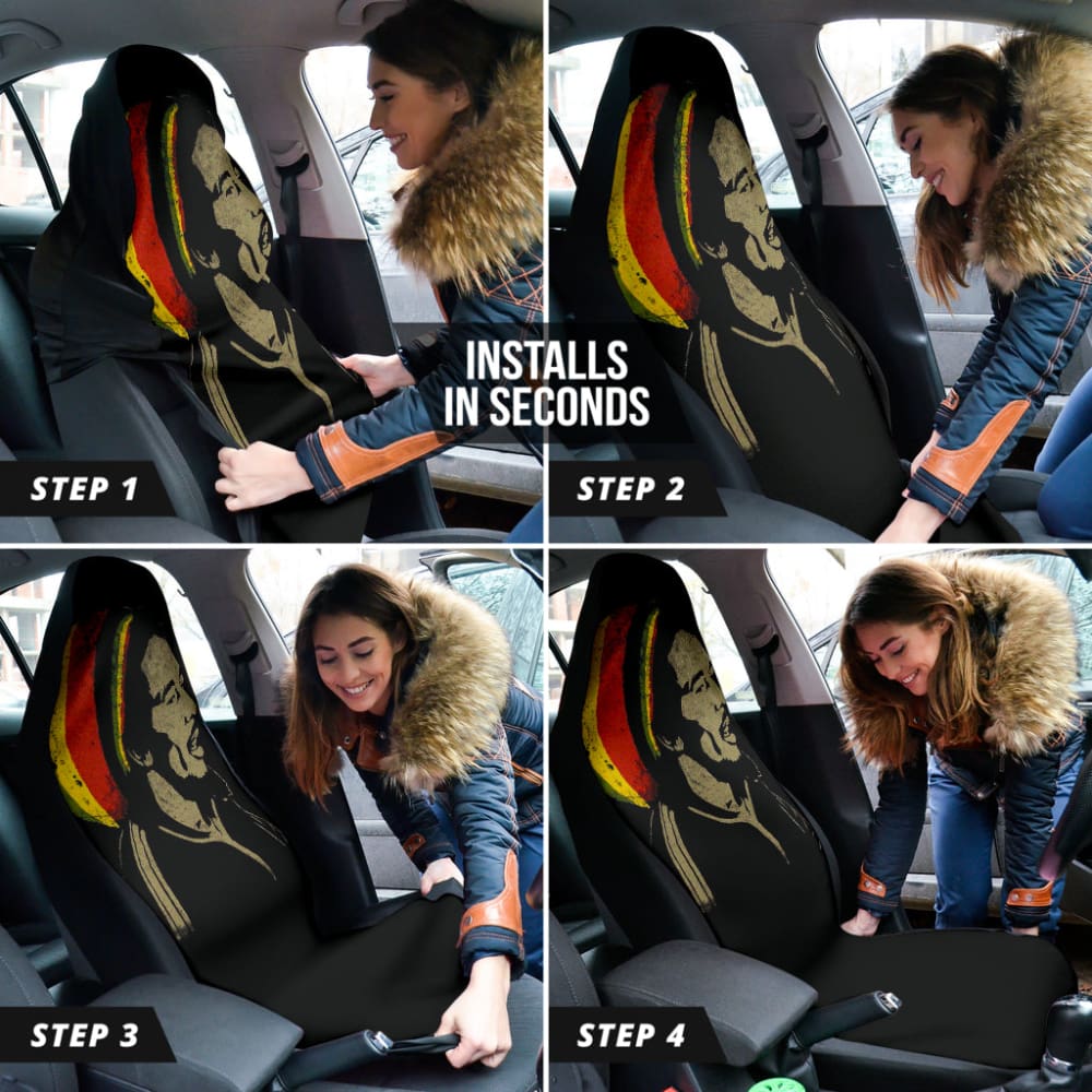 Bob Marley One Love Jamaica Reggae Car Seat Covers Custom