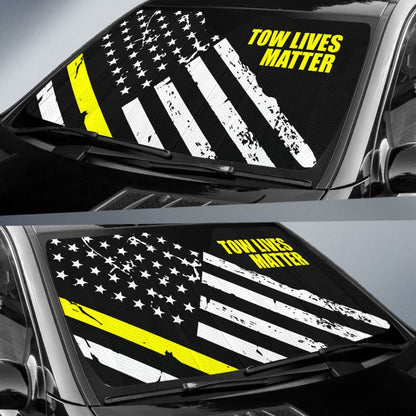 Thin Yellow Line Tow Lives Matter Car Auto Sun Shades