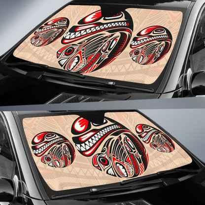 Canada Haida Eagle And Killer Dog Car Auto Sun Shades