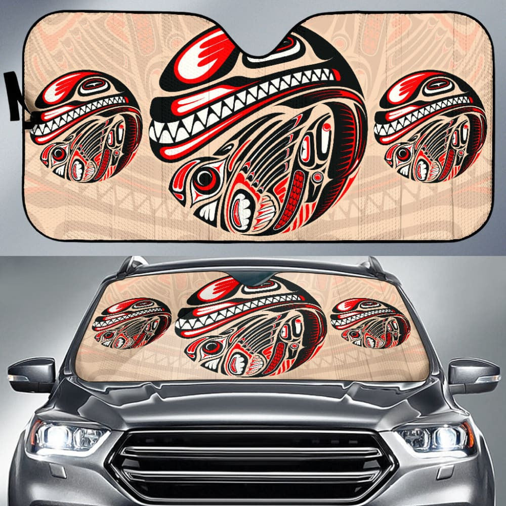 Canada Haida Eagle And Killer Dog Car Auto Sun Shades