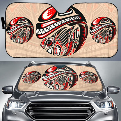 Canada Haida Eagle And Killer Dog Car Auto Sun Shades