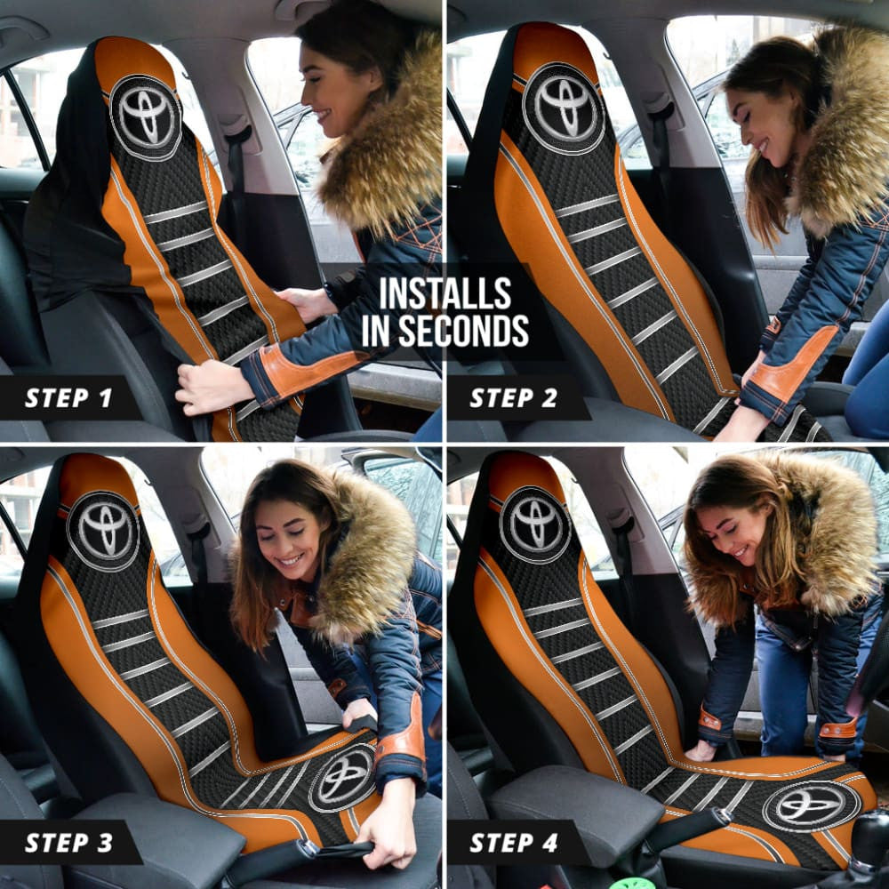Orange Toyota Amazing Style Car Seat Covers Custom