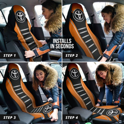 Orange Toyota Amazing Style Car Seat Covers Custom