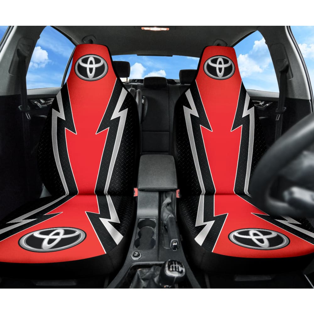 Red And Black Toyota Amazing Style Car Seat Covers Custom