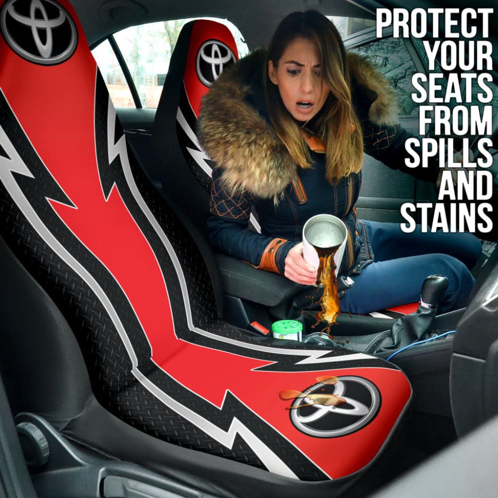 Red And Black Toyota Amazing Style Car Seat Covers Custom