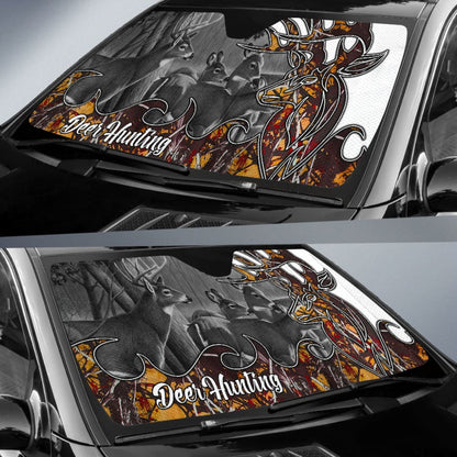 Deer Hunting Muddy Girl Wildfire Car Auto Sun Shades Custom