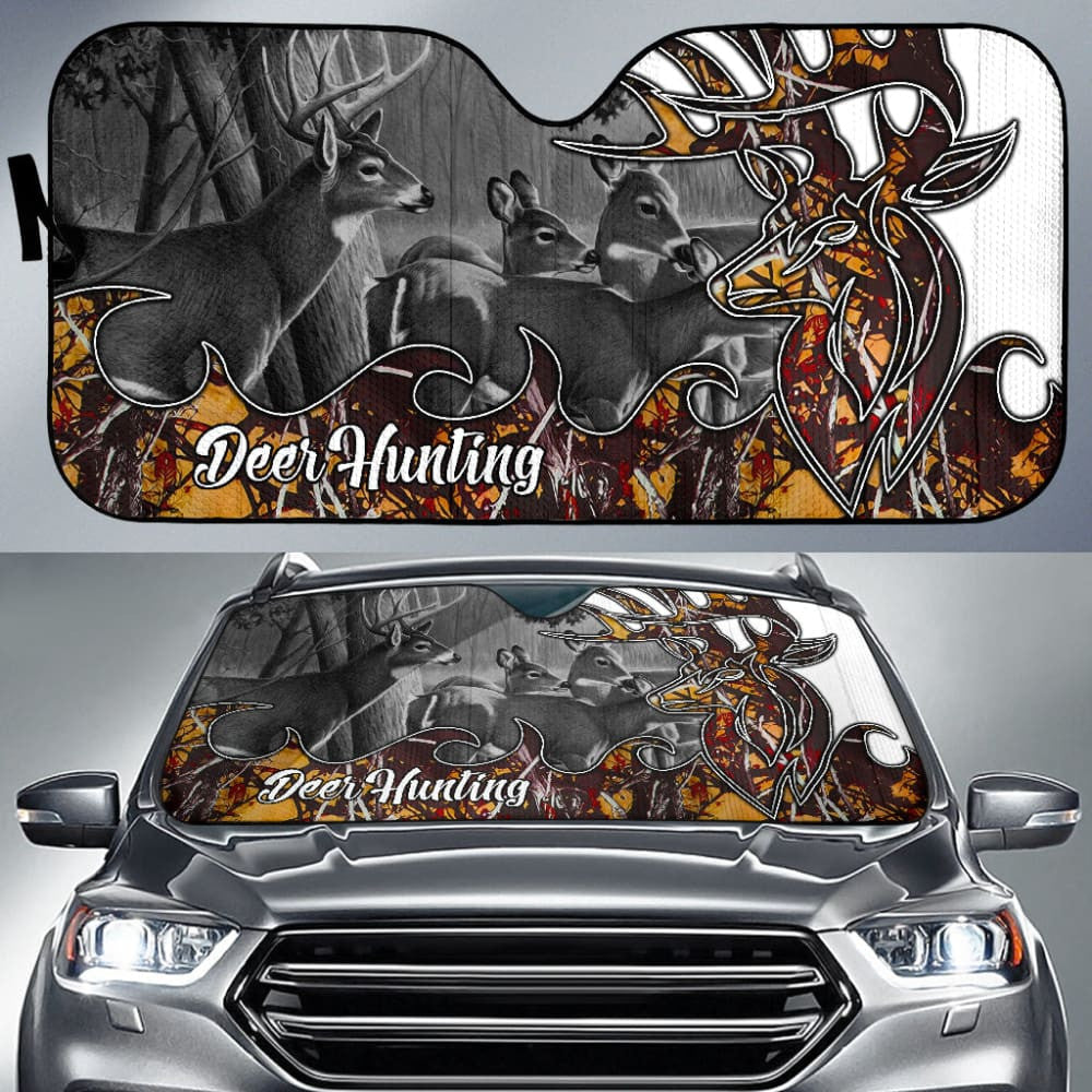 Deer Hunting Muddy Girl Wildfire Car Auto Sun Shades Custom