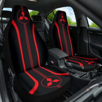 Red Mitsubishi Inspired Car Seat Covers Custom