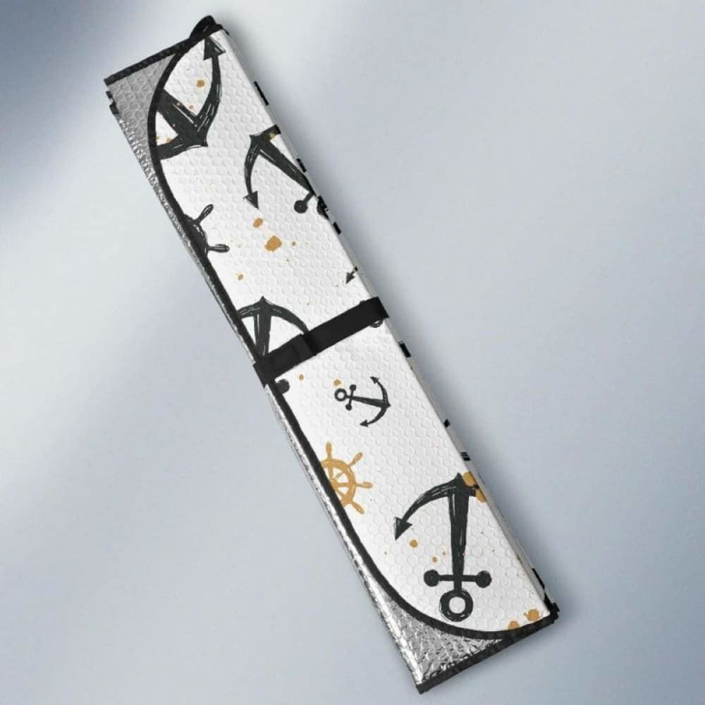 Anchors Rudders Pattern Car Auto Sun Shades