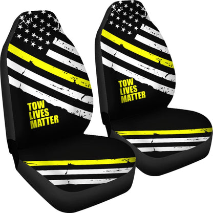 Thin Yellow Line Tow Lives Matter Car Seat Covers