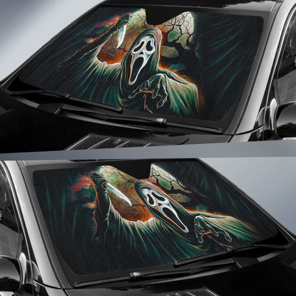 Scream Car Auto Sun Shades Custom Horror Car Decoration
