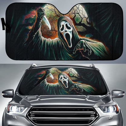 Scream Car Auto Sun Shades Custom Horror Car Decoration