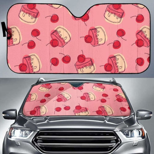 Cake Cherry Pattern Car Auto Sun Shades
