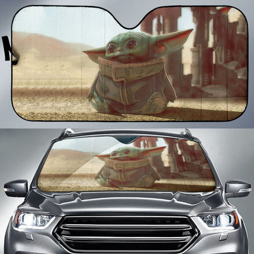Cute Baby Yoda Car Auto Sun Shades For Star Wars Mandalorian Fan