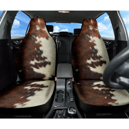 Amazing Best Gift Brown Cowhide Print Car Seat Covers Custom