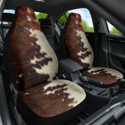 Amazing Best Gift Brown Cowhide Print Car Seat Covers Custom