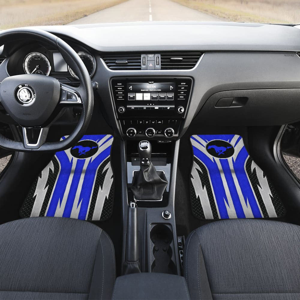 Blue Mustang Car Floor Mats