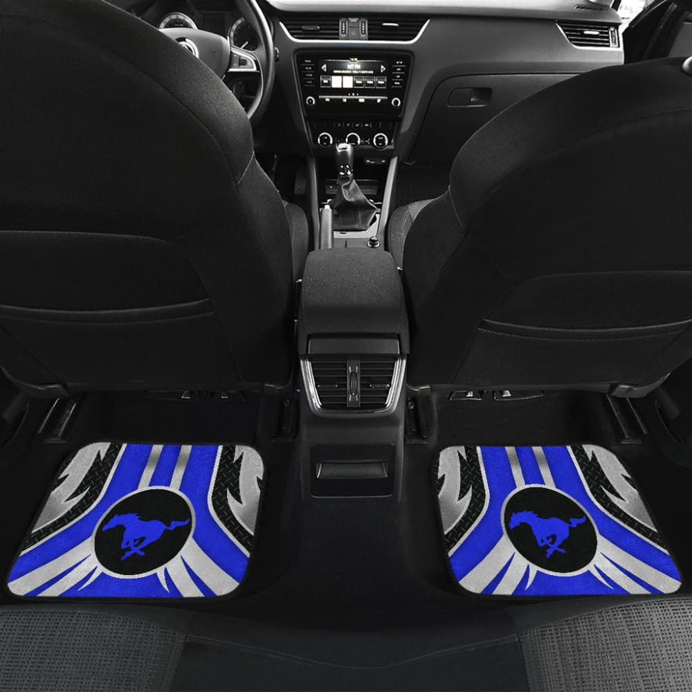 Blue Mustang Car Floor Mats