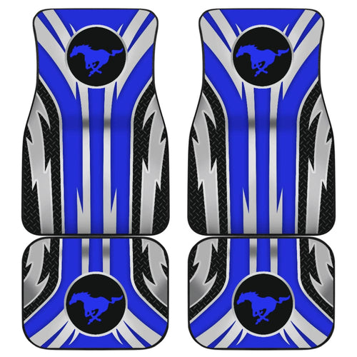 Blue Mustang Car Floor Mats