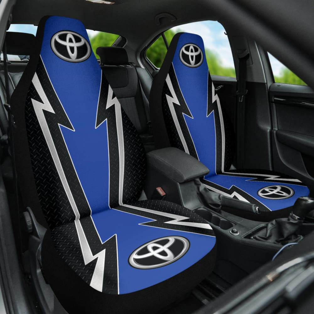 Blue And Black Toyota Amazing Style Car Seat Covers Custom
