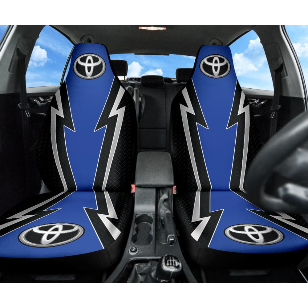 Blue And Black Toyota Amazing Style Car Seat Covers Custom