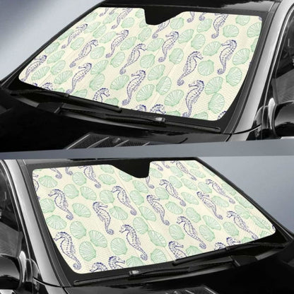 Seahorse Shell Pattern Car Auto Sun Shades