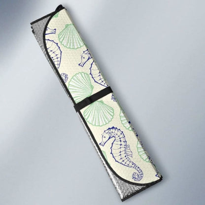 Seahorse Shell Pattern Car Auto Sun Shades