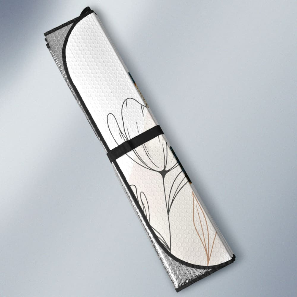 Beautiful Dragonfly and Flower Car Auto Sun Shades