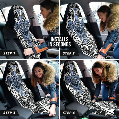 Gift Ideas Kanaka Maoli Hawaiian Polynesian Tattoo Turtle Car Seat Covers