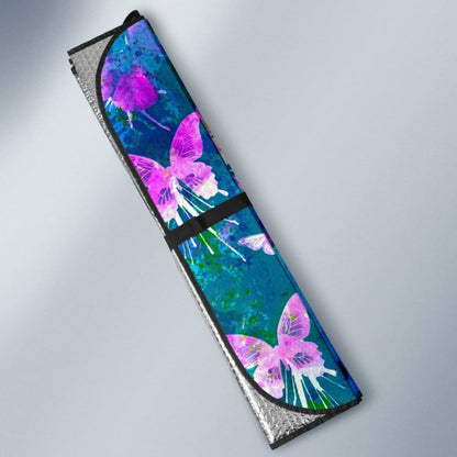 Car Sun Shade With Parrot Print