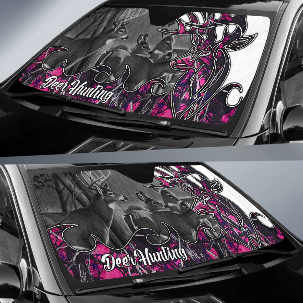 Deer Hunting Muddy Girl Car Auto Sun Shades Custom
