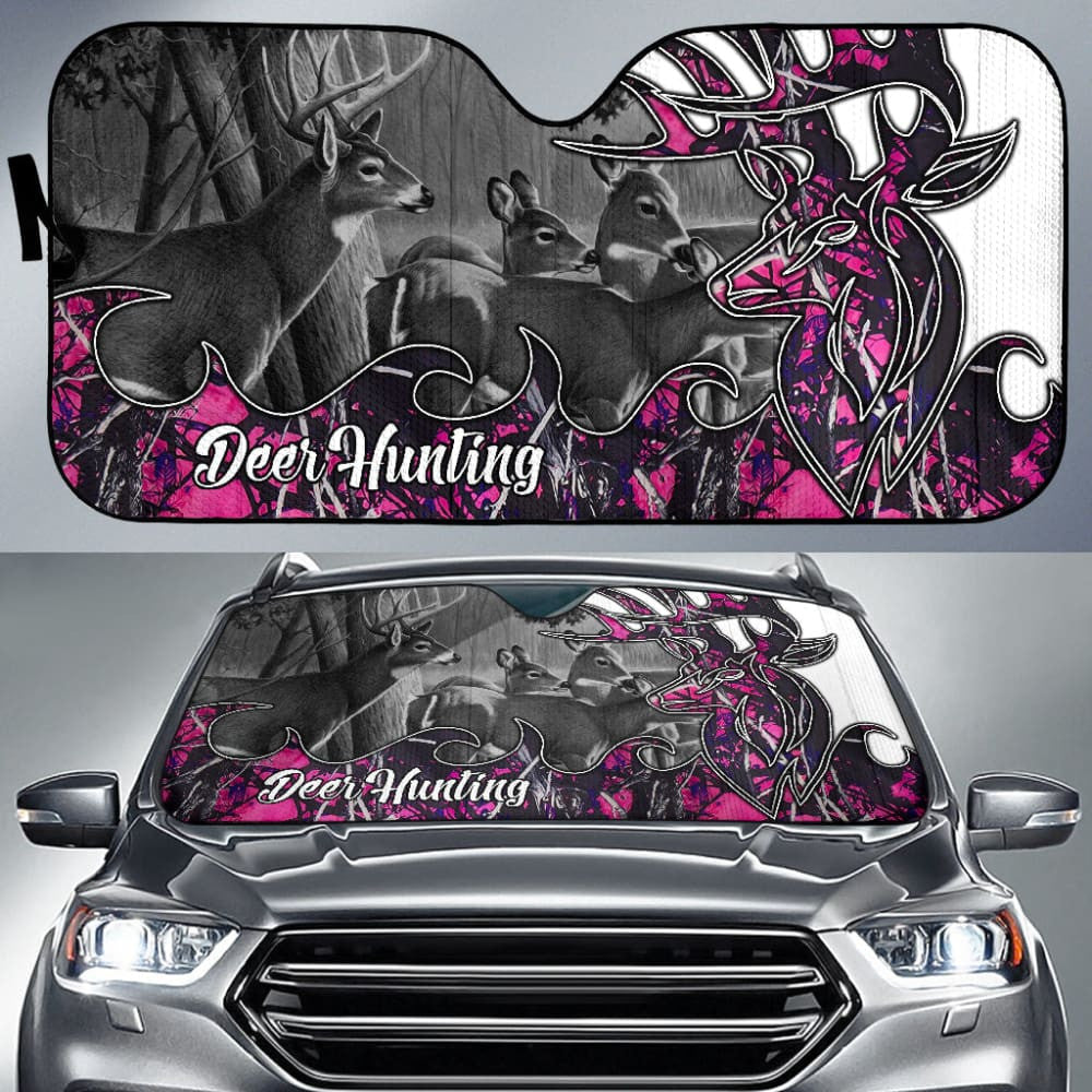 Deer Hunting Muddy Girl Car Auto Sun Shades Custom