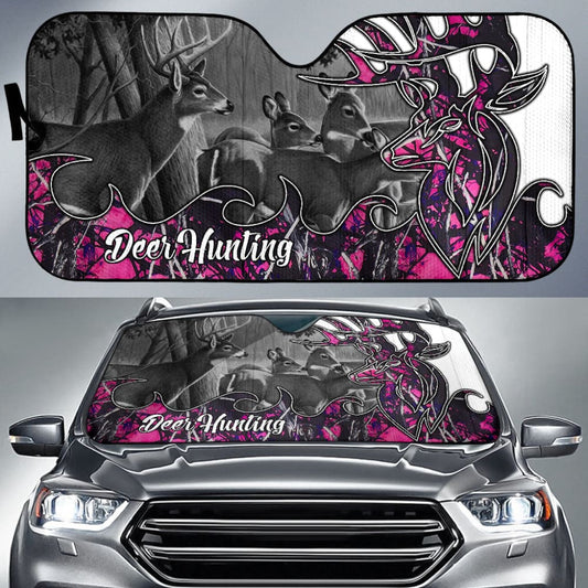 Deer Hunting Muddy Girl Car Auto Sun Shades Custom